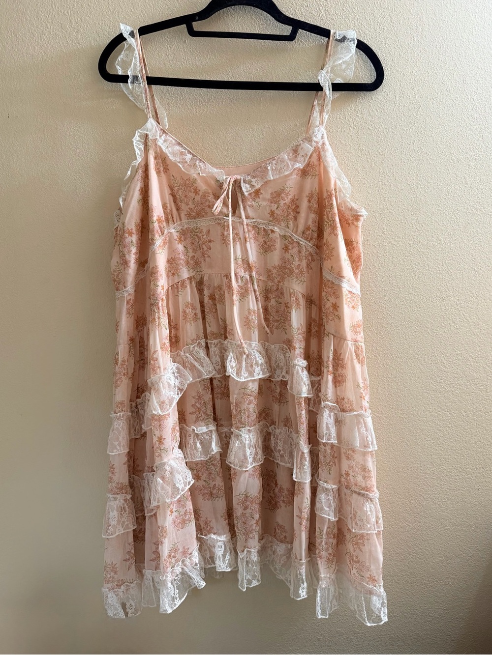 Floral Lace-Trim ruffled - Women's summer/spring dress BaeVely